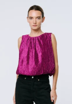 Agnese Pleated Bubble Top