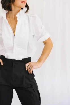 Bonita Ruffle Tux Shirt