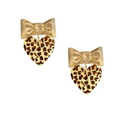 Bow Leopard Earrings