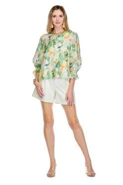 Brushed Floral Blouse