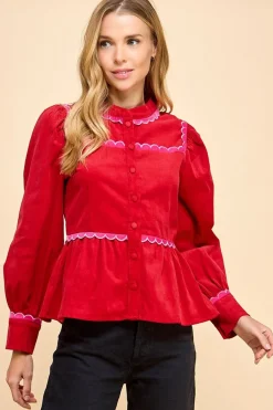 Caroline Scallop Detail Top