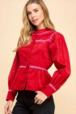 Caroline Scallop Detail Top