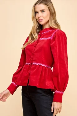 Caroline Scallop Detail Top