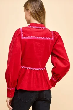 Caroline Scallop Detail Top