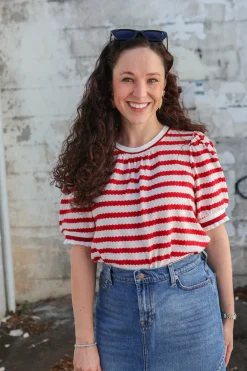 Corinne Stripe Knit Top