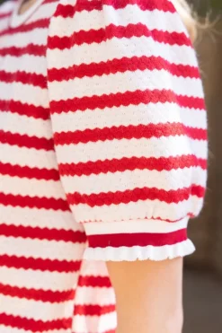 Corinne Stripe Knit Top