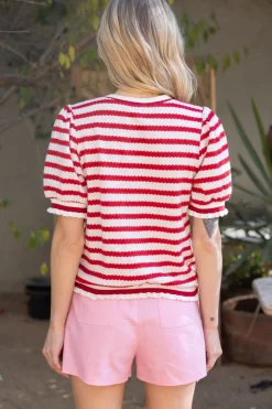 Corinne Stripe Knit Top