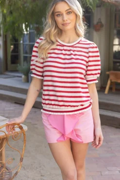 Corinne Stripe Knit Top