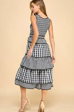 Gracen Gingham Ruffle Dress