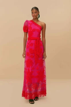 Guipuire One Shoulder Dress