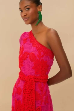 Guipuire One Shoulder Dress