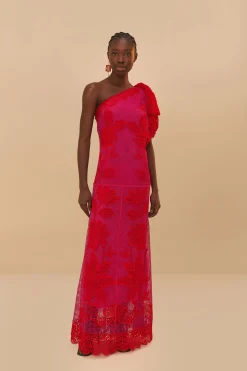 Guipuire One Shoulder Dress