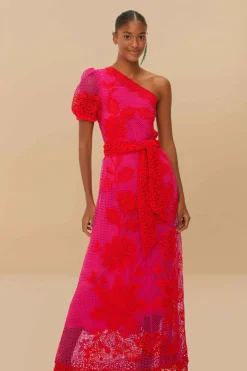 Guipuire One Shoulder Dress