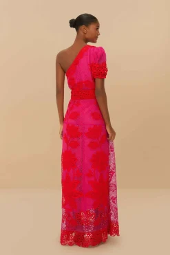 Guipuire One Shoulder Dress