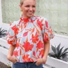 Kate Floral Stripe Top
