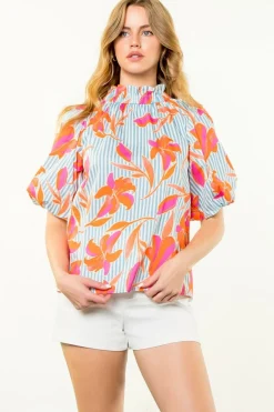 Kate Floral Stripe Top