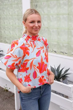 Kate Floral Stripe Top