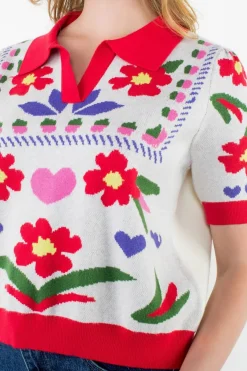 Macie Floral Knit Top