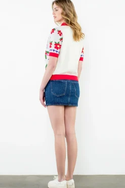 Macie Floral Knit Top