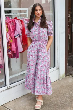 Paris Floral Maxi Dress