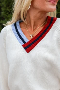 Raglan V Neck Sweater